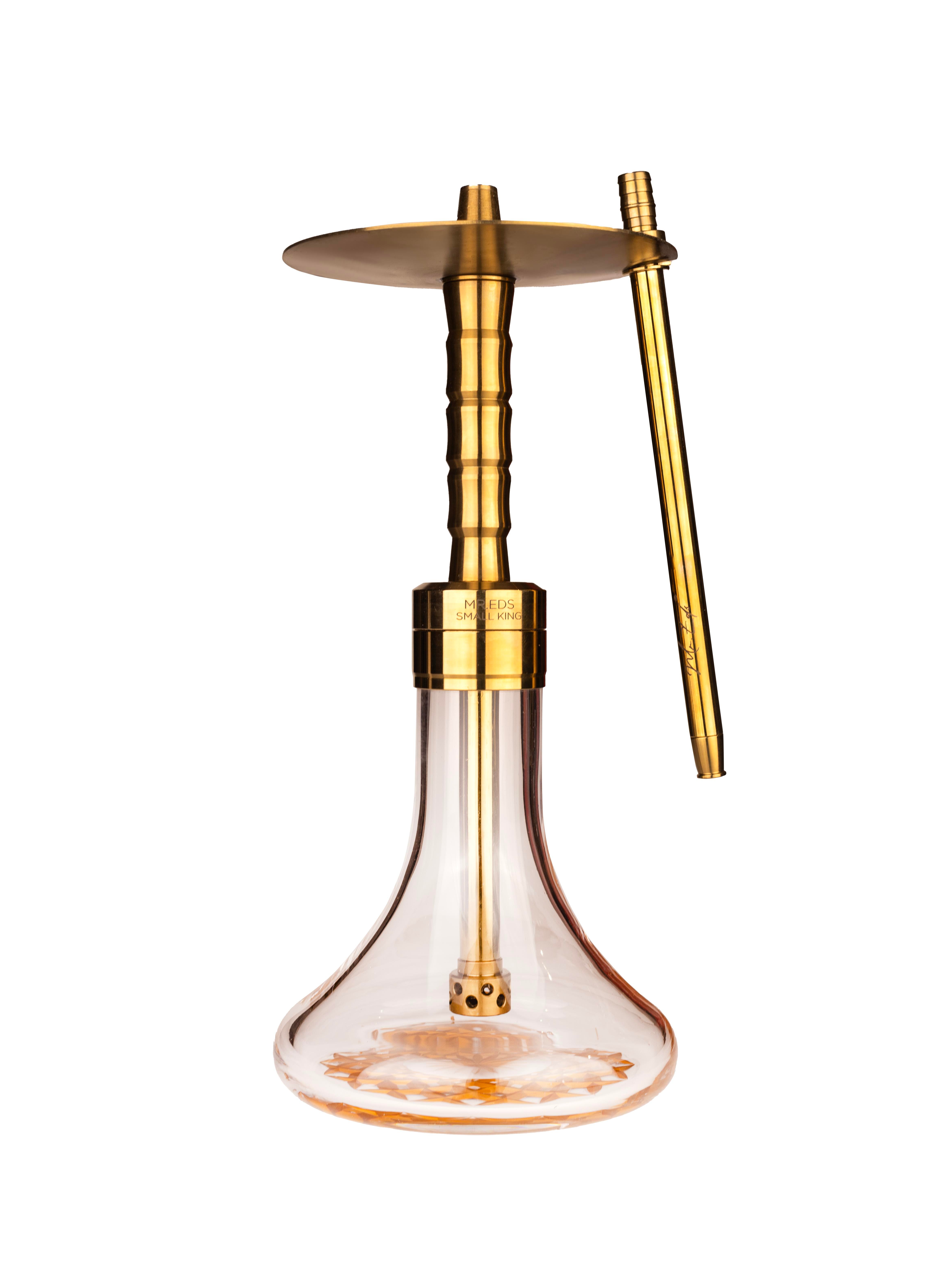 MR.EDS E23 Small King - Titanyum Seri Gold Dekor Nargile Takımı