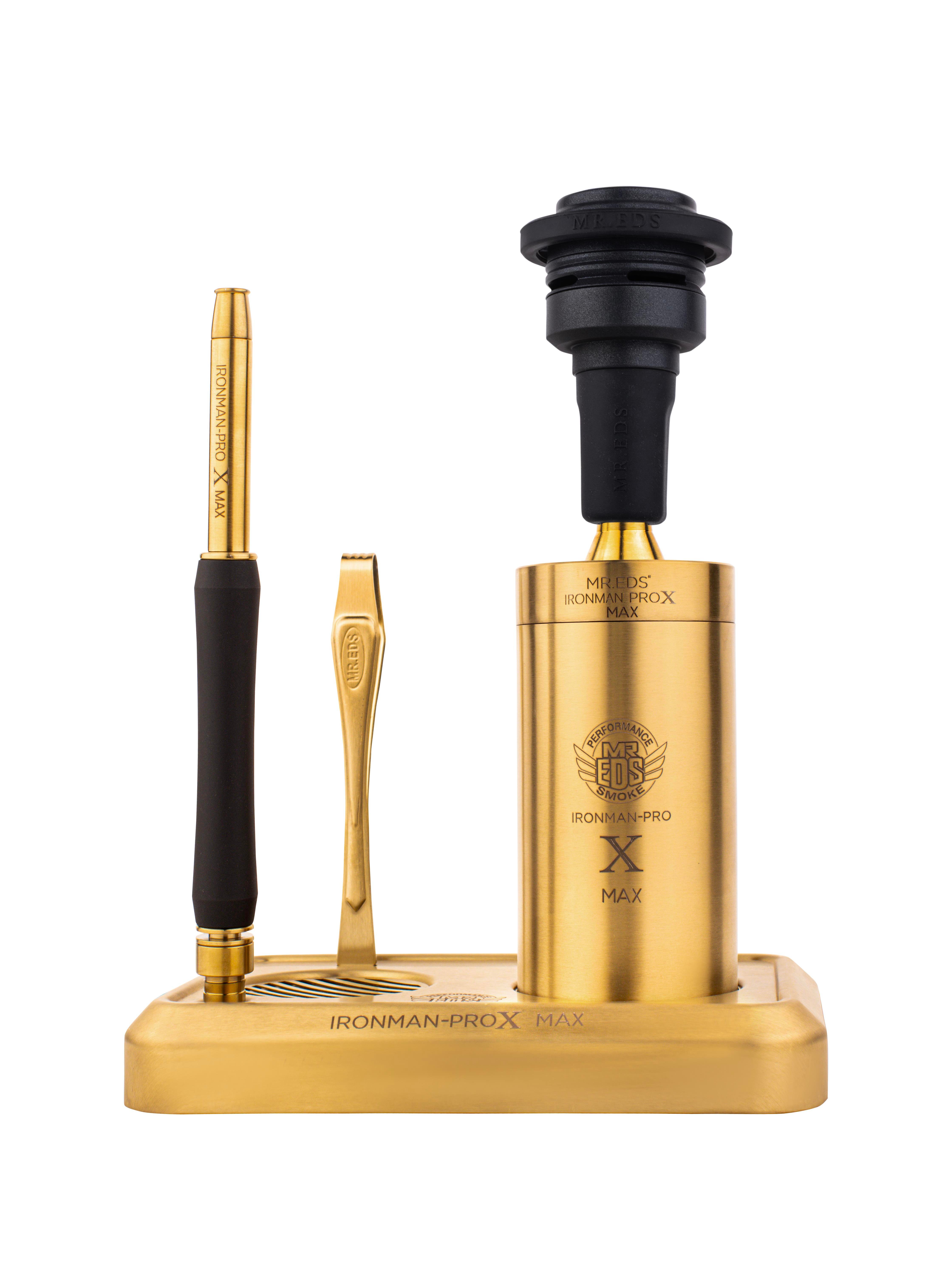MR.EDS E50 IRONMAN PRO X MAX - TİTANYUM SERİ GOLD Nargile Takımı
