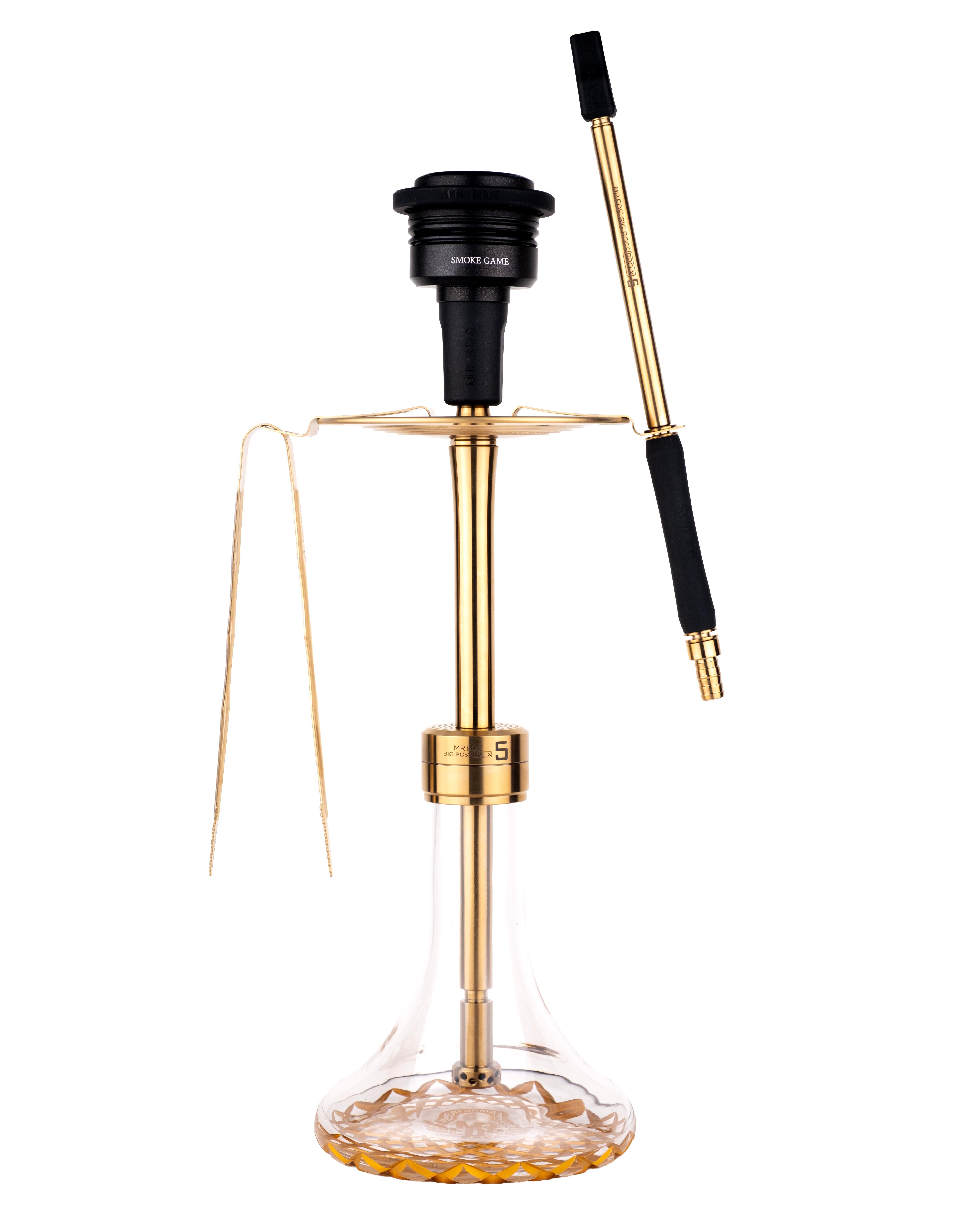 MR.EDS E24 BIG BOSS PRO X 5 - Titanyum Seri Gold Nargile Takımı
